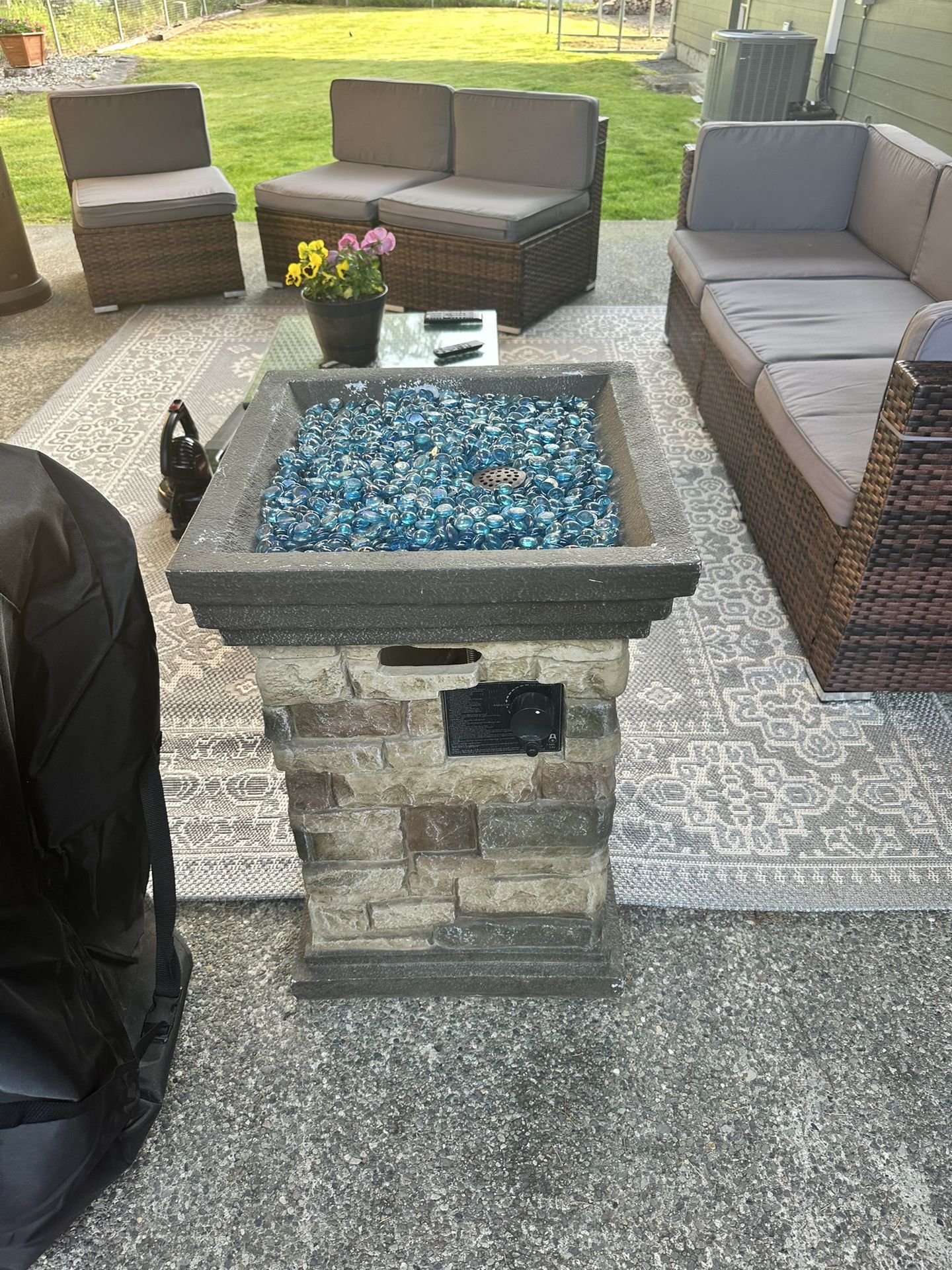 Stone Propane Firepit $35 OBO