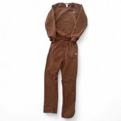 Women’s brown Alo sweatshirt and sweatpants set size M