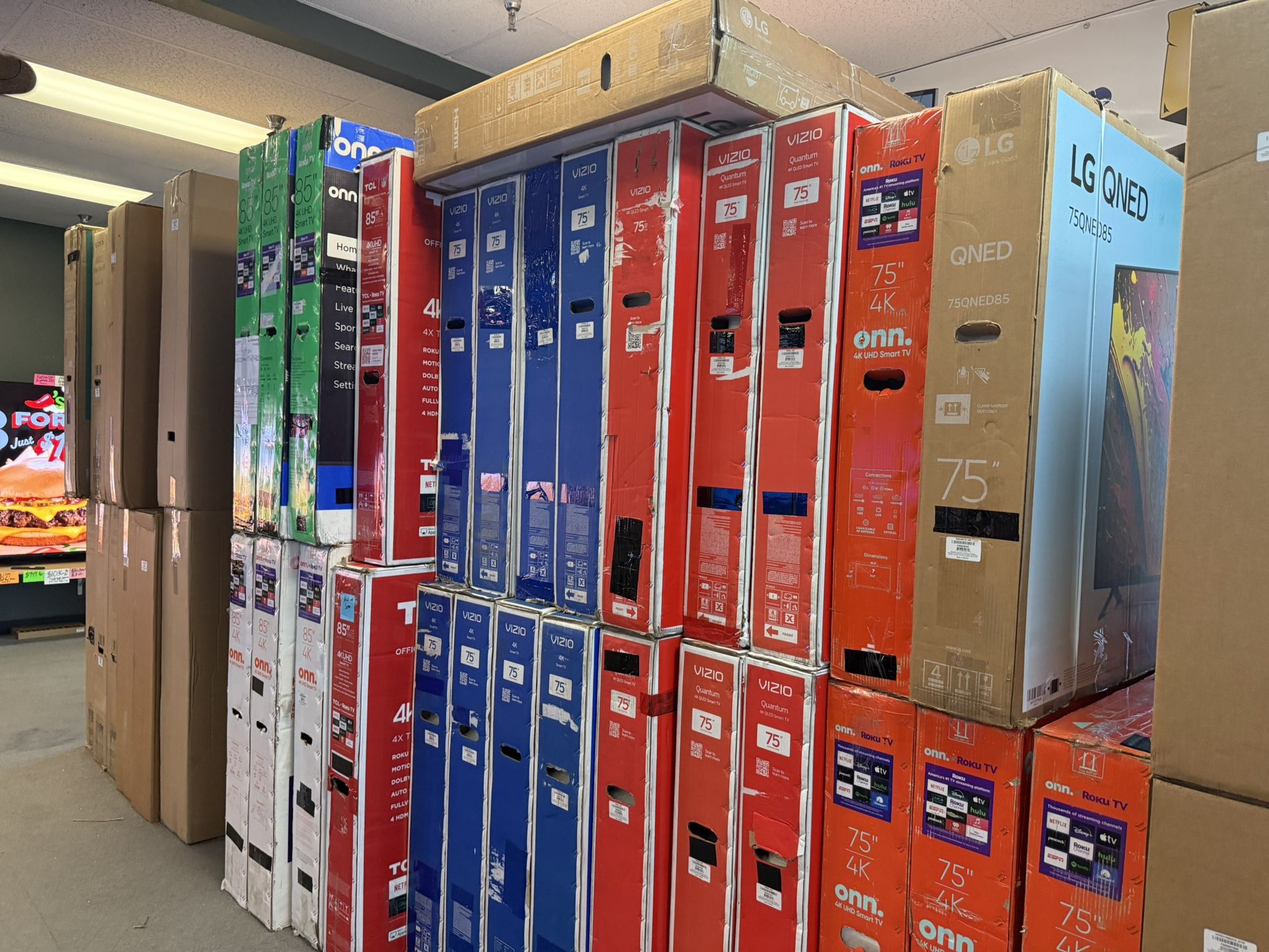 Tv 50-86 $55 Down On Finacing Six Month Warranty $268-$1498