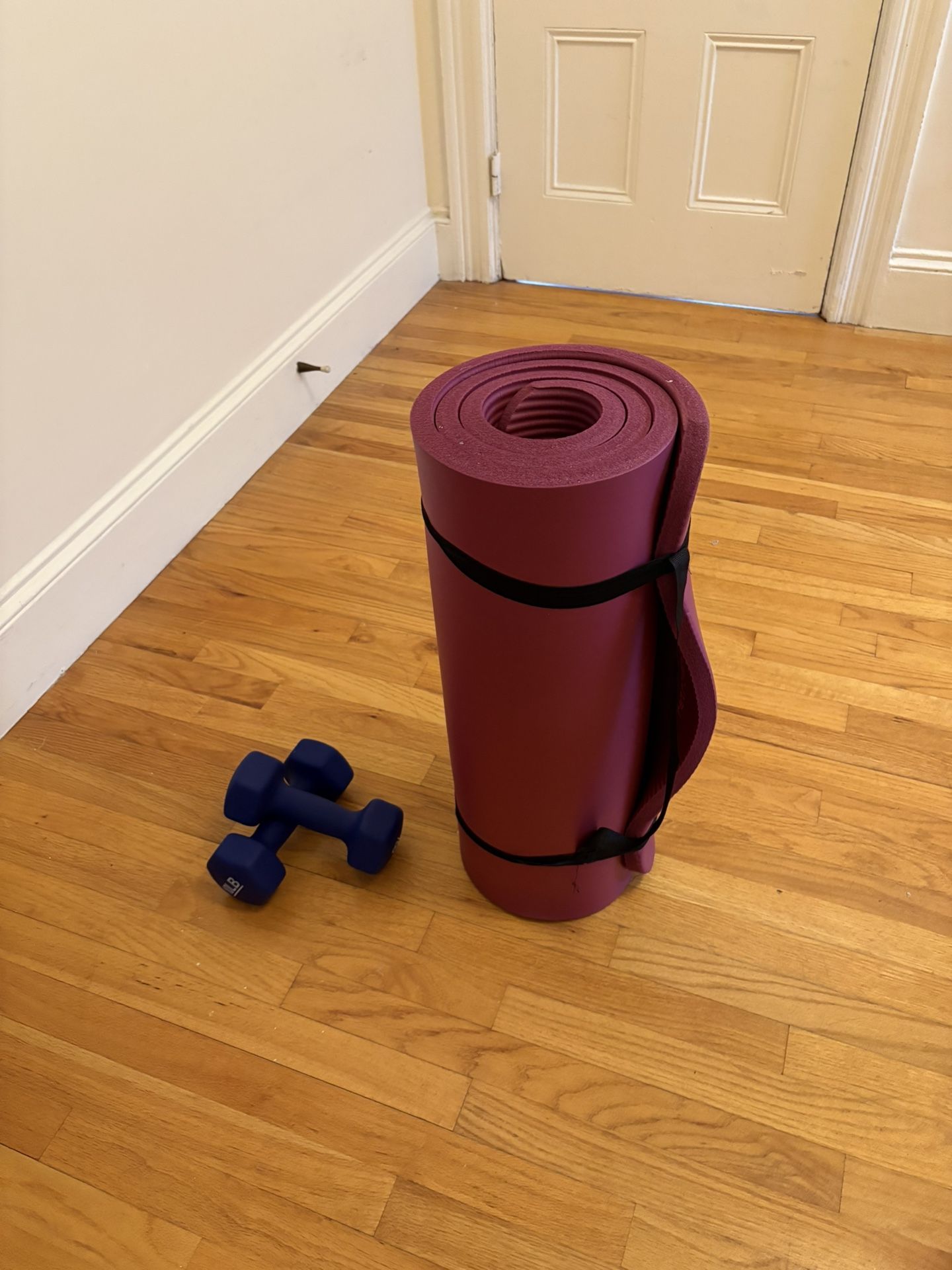 Yoga Mat And Weights