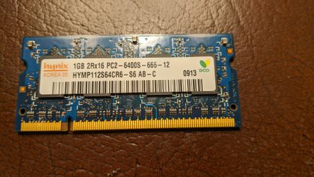 2 x 1 GB Ram memory DDR2 for MacBook - pick up in Carmel Valley