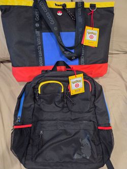 Official Pokemon Tote Bag & Back Pack