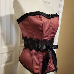 BURGUNDY CORSET Sz. Small * Available