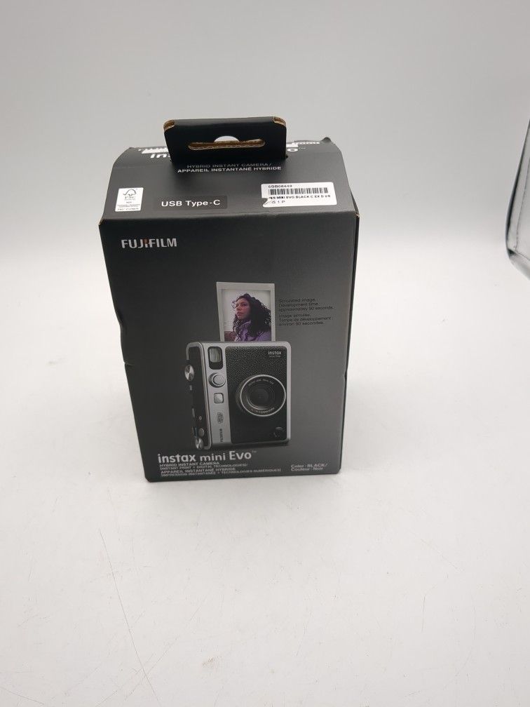 Fujifilm Instax Mini Evo Hybrid Instant Camera, Black edition. 