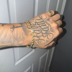 14k Gold Rope Bracelet