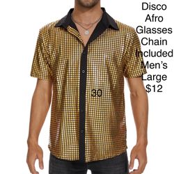 Mens Disco 70’s Costume Large Halloween