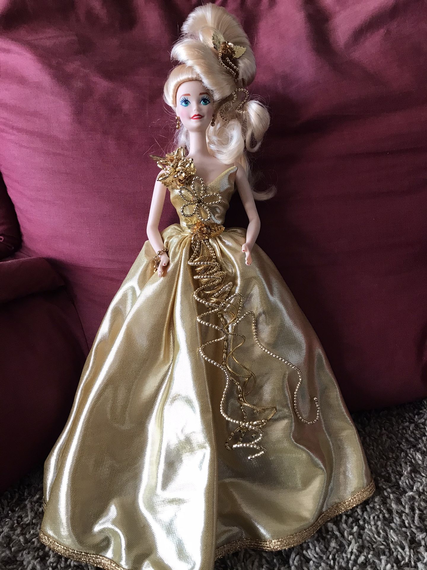 Porcelain Gold Sensation Barbie Doll