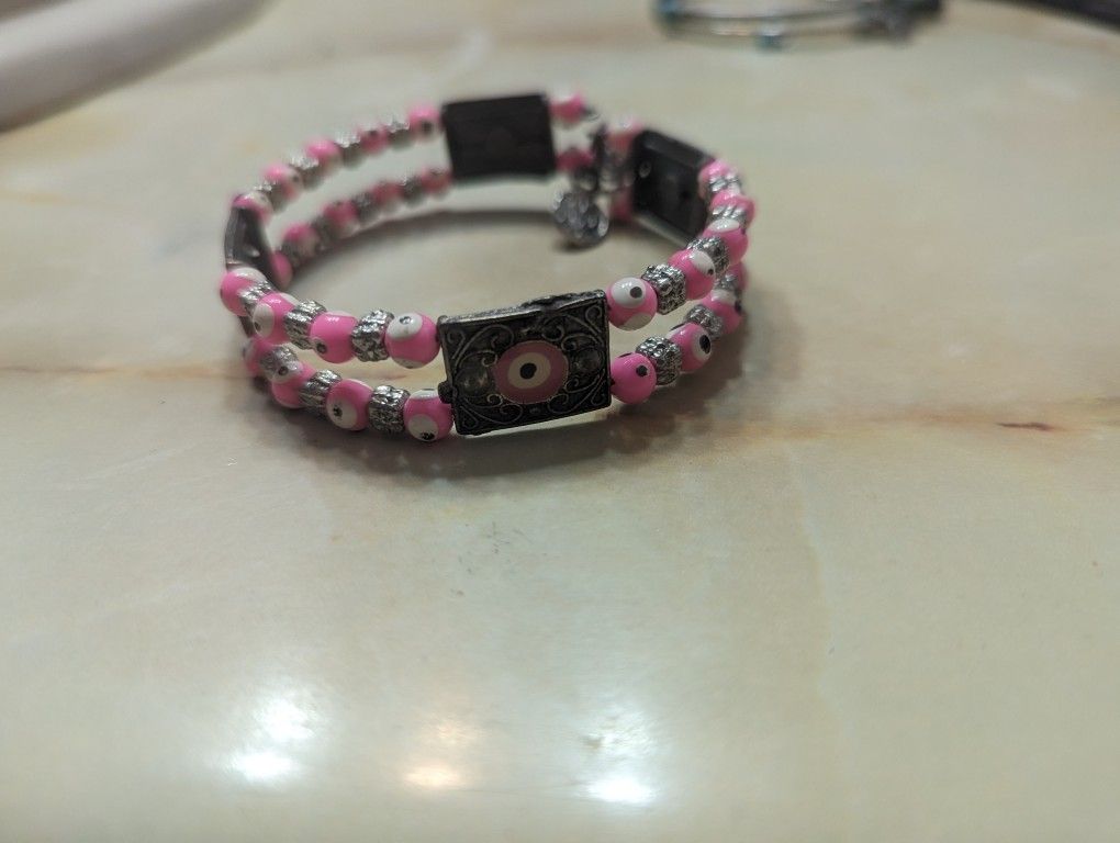 Pink Beaded Bracelet 