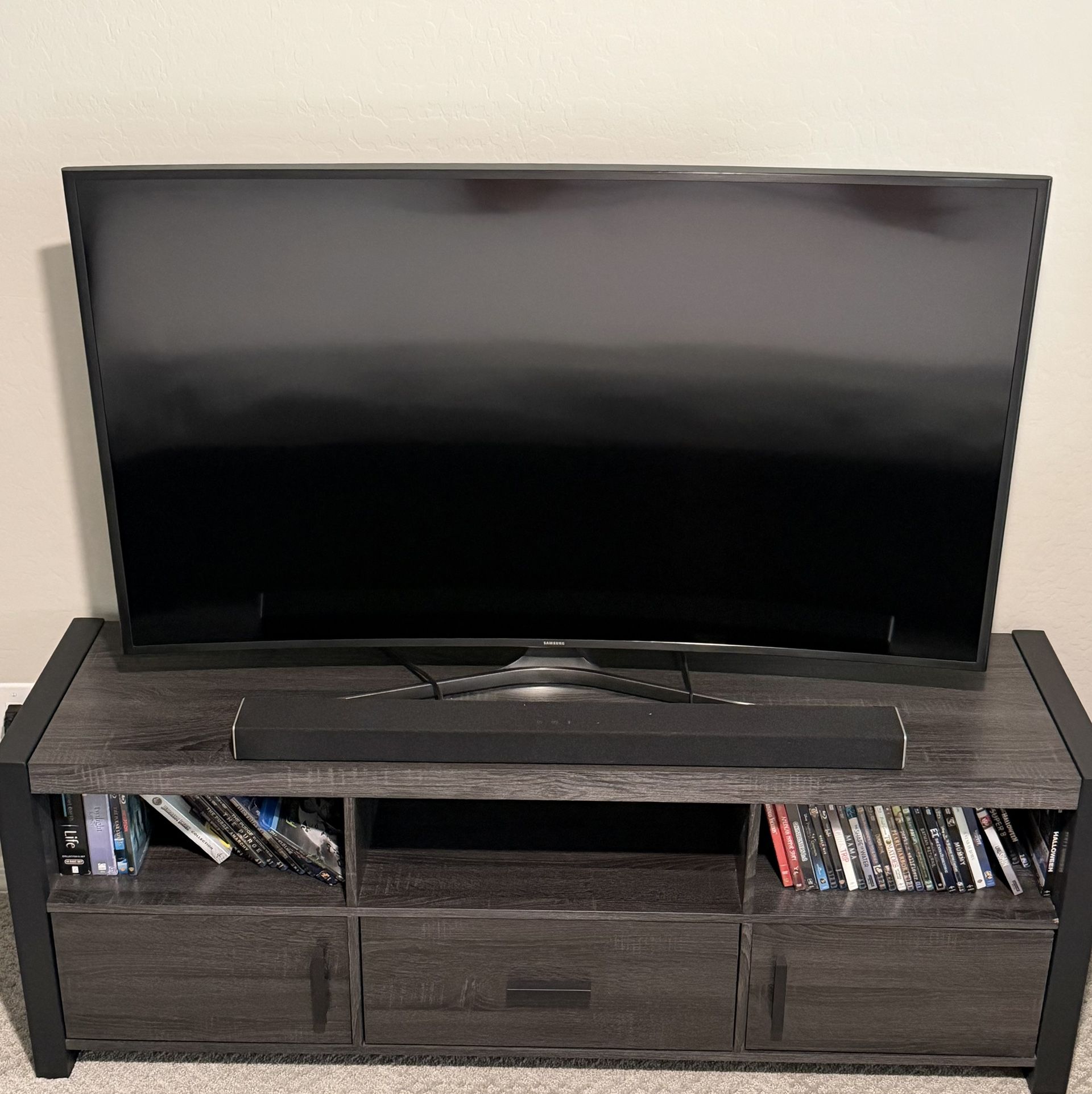 Samsung 55” Curved 4K Smart TV + Vizio Soundbar & Subwoofer Bundle