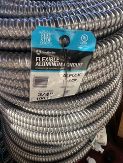 Southwire 3/4” Flexible Aluminum Conduit – 100 ft Roll – ALFLEX Type RW
