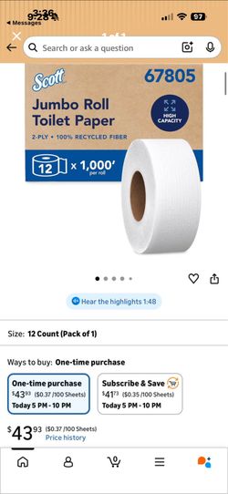 Scott Toilet Paper 2ply 12 Per Box