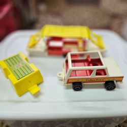 Fisher Price Jeep Wagon and camper