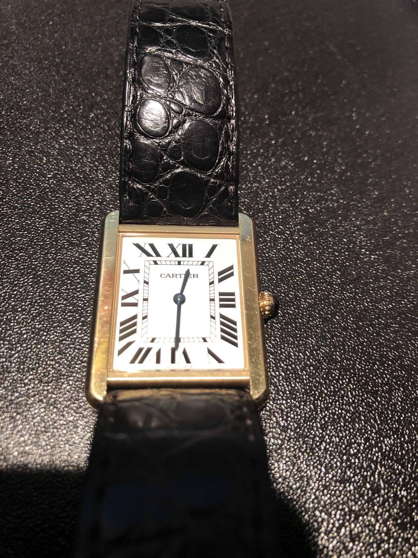 Cartier Tank Solo Watch Unisex 18k Gold