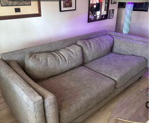 Gray Fabric 3-Seat Sofa