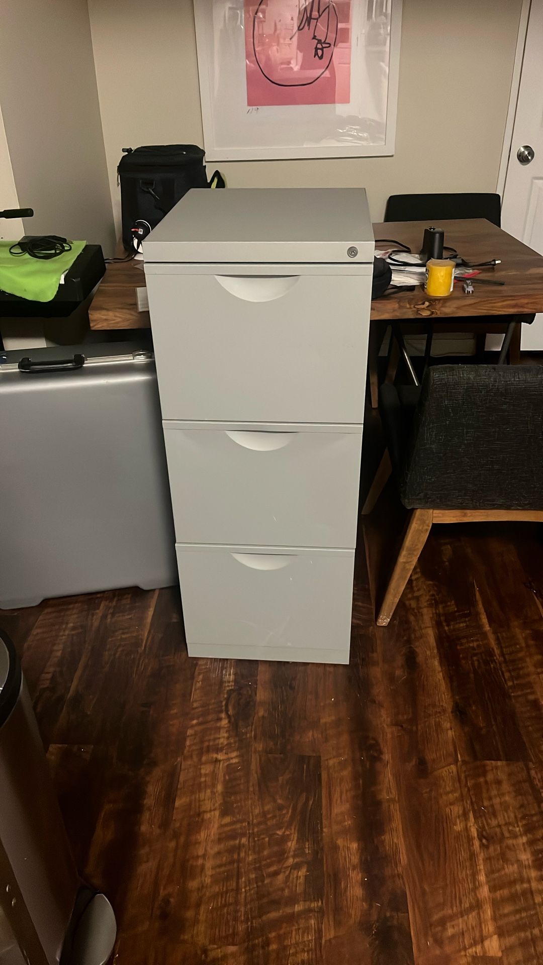 IKEA Gray 3 Drawer Filing Cabinet Letter Or Legal