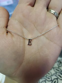 E Initial Silver Necklace