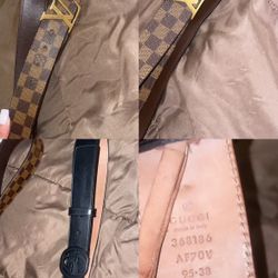 LV & Gucci Belt For Sale 