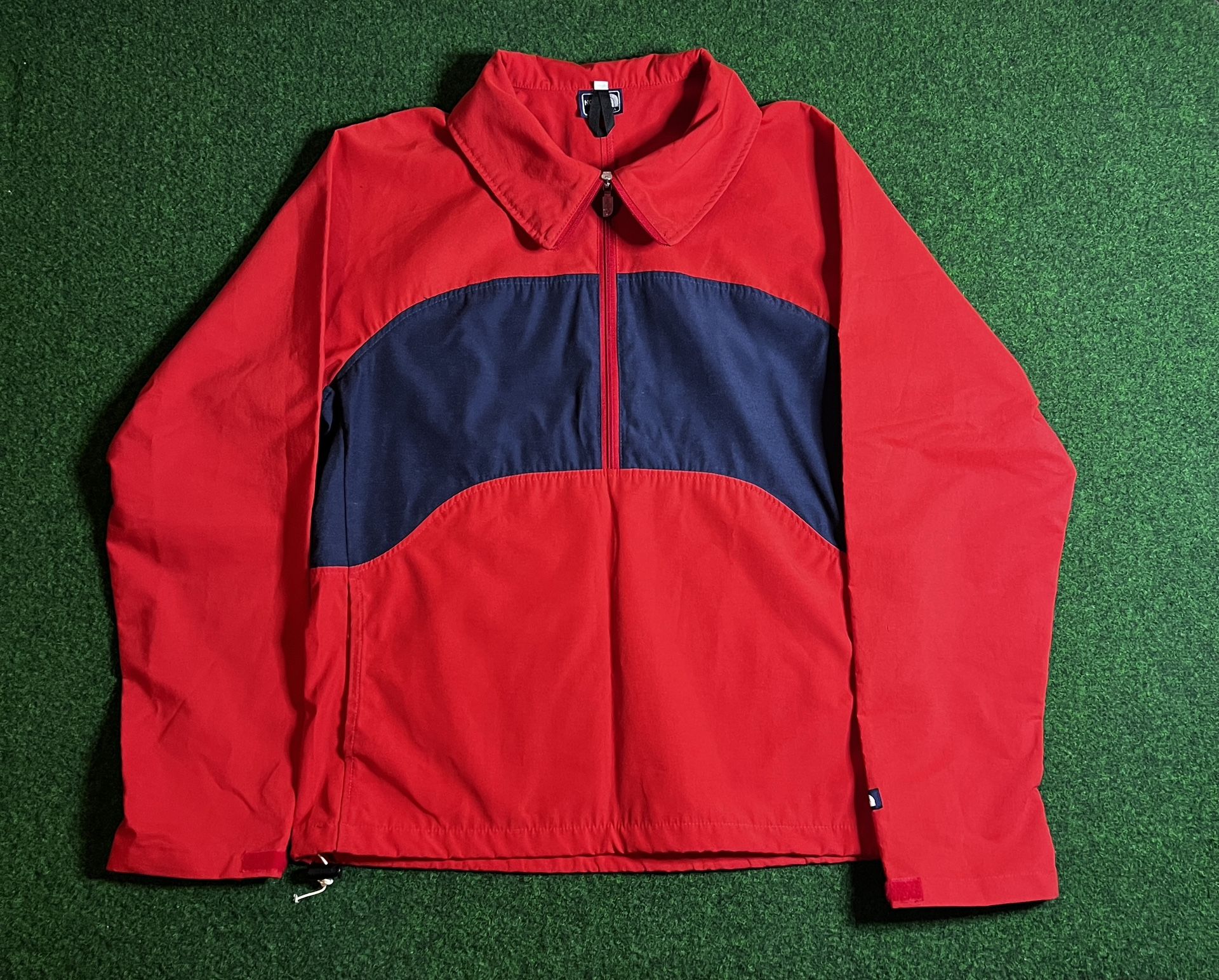 Vintage 80s The North Face Blue Tag Pullover Windbreaker Jacket Half Zip