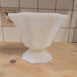 1970's Milk Glass By Anchor Hocking Candy Dish