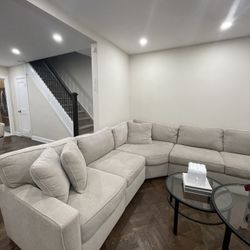 Macys radly 5 piece sectional sofa Color: Heavenly chrome beige 