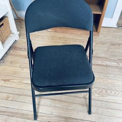 Fabric Padded Folding Chair Black