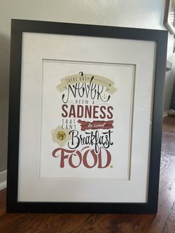 Framed Parks And Recreation Breakfast Quote Print