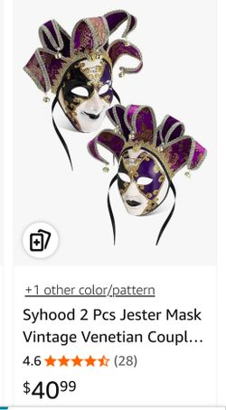 Jester Mask Vintage Venetia Couple