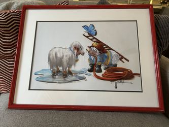 Framed Conni Togel Original Art Print 19”x25”