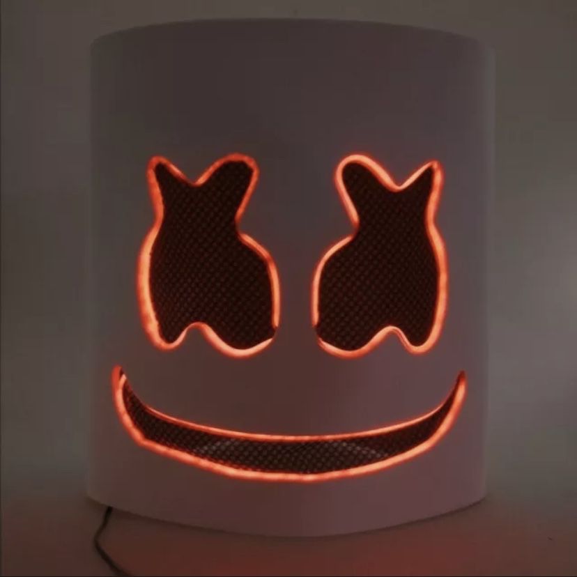 DJ Marshmello Halloween Mask/Helmet with LED Lights