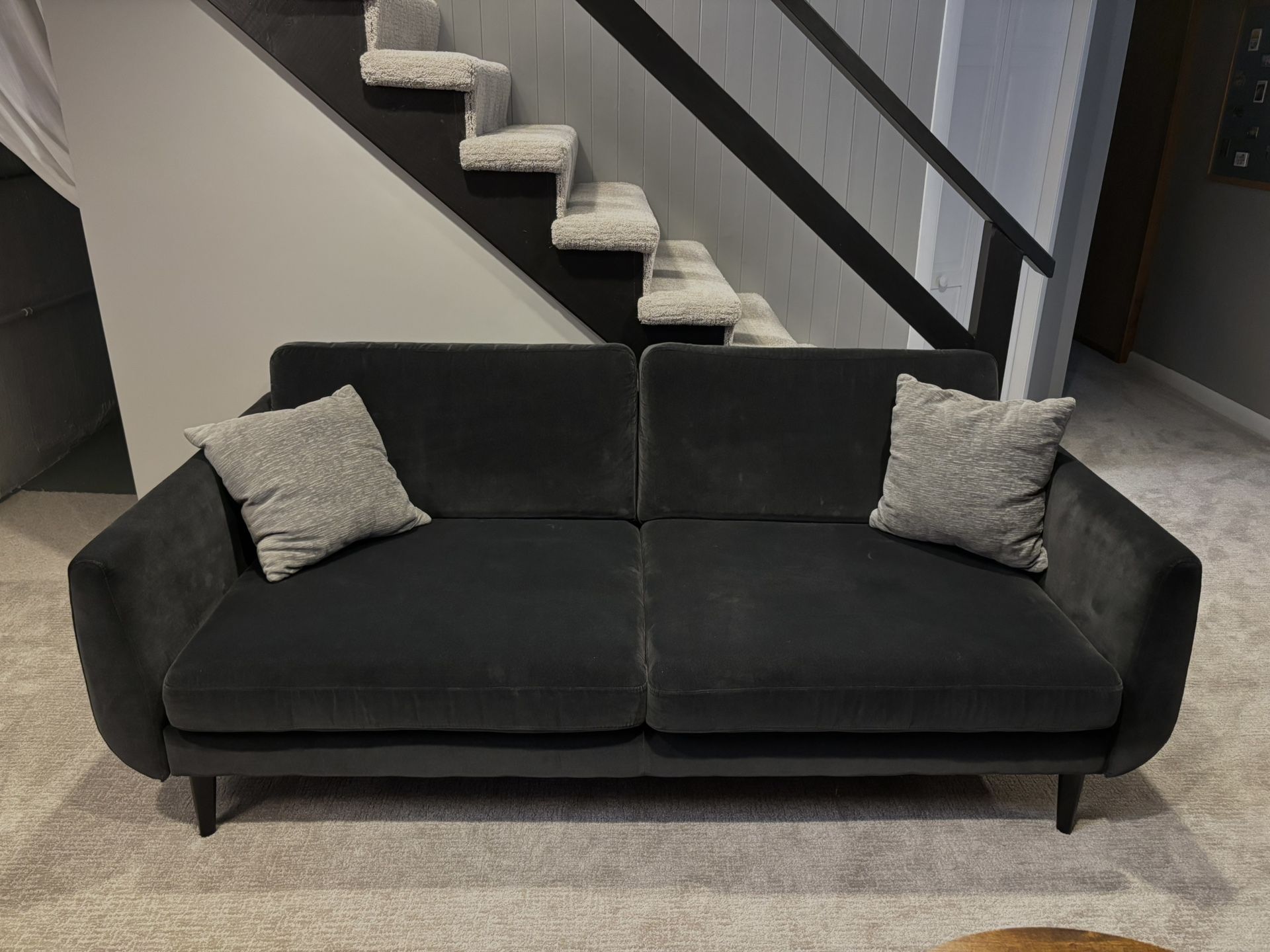 Black Velvet Couch