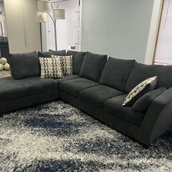 Charcoal Gray L Sectional