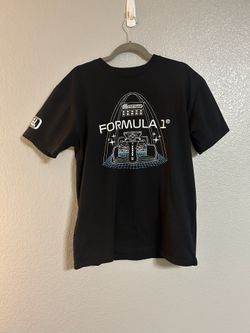 Men’s black white blue Formula 1 Las Vegas graphic t shirt large