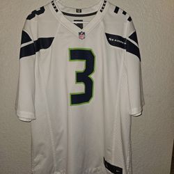 Seahawks Russel Wilsos # 3 Jersey White Size  XL