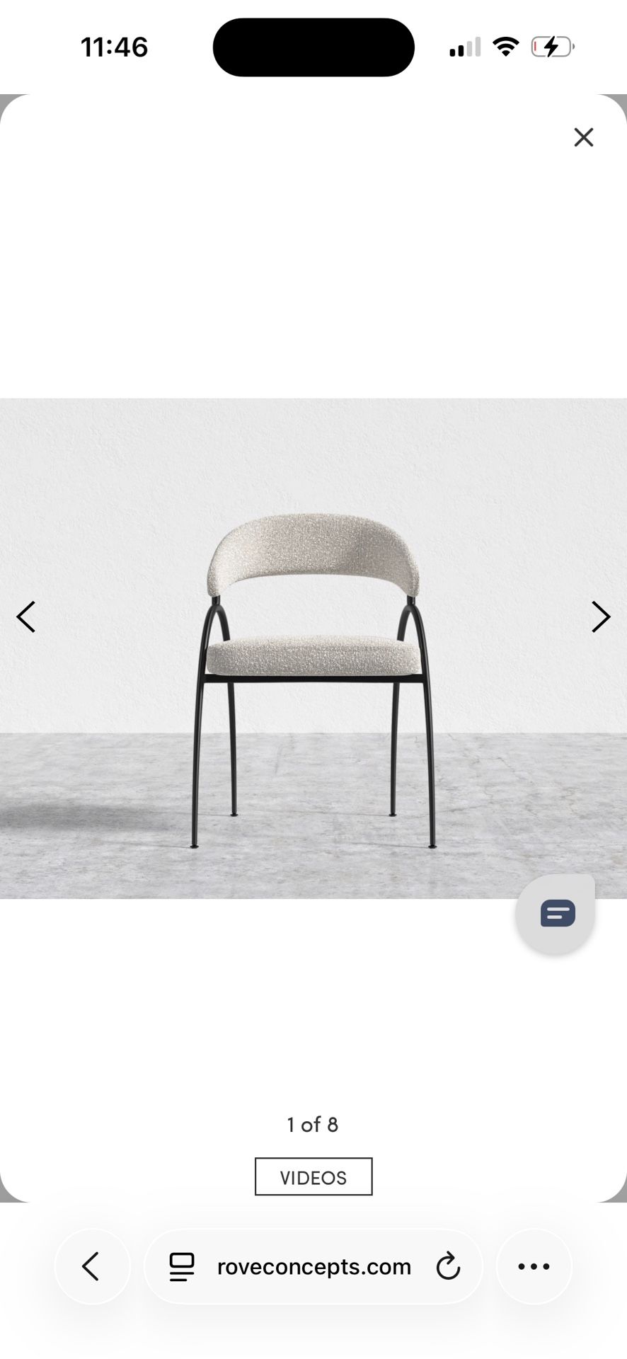 Boucle Dining Chair Set