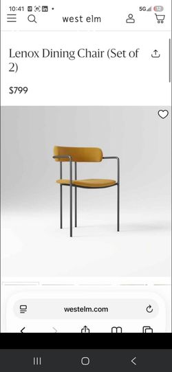 West Elm art deco Lenox chairs