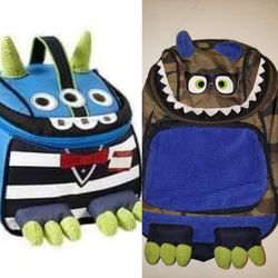 NIB GAP Monster Lunch Box & EUC GAP Monster Backpack