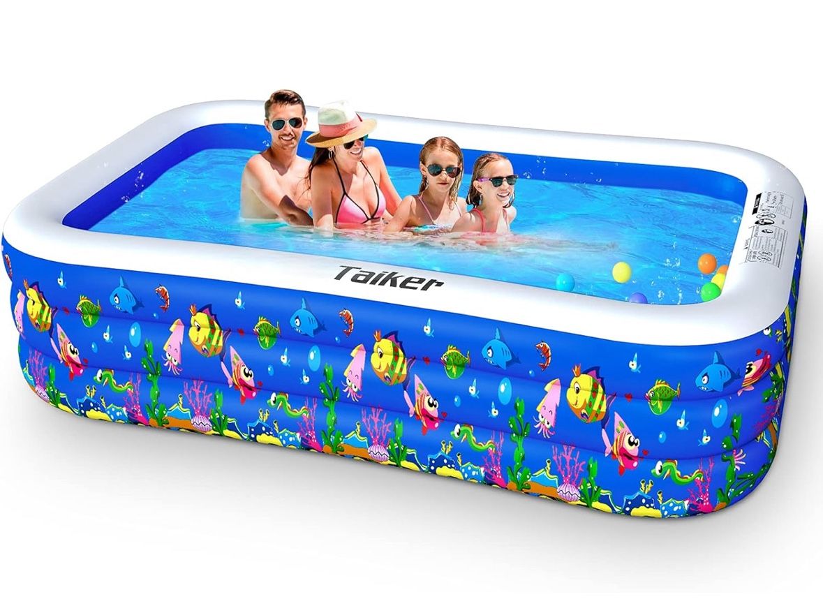Inflatable Swimming Pool, 96'' x 57'' x 21''