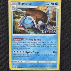 Pokémon TCG Blastoise 017/078 Holo Rare Pokémon GO 