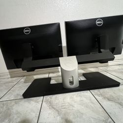 Dual Dell U2412Mb monitors w/stand