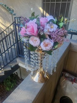 Artificial Pink Flower Centerpieces