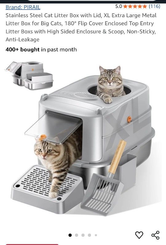 Stainless Steel Litter Box - Unopened