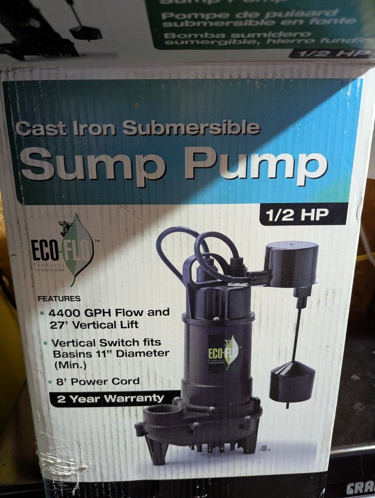 1/2 HP Submersible Sump Pump