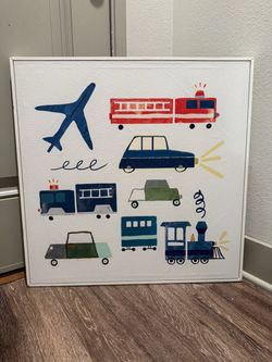 Kids Transportation Canvas Wall Art