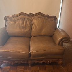Leather Sofa and Loveseat 