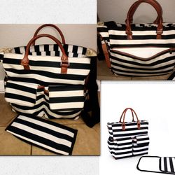 Large Fashion Diaper Bag w/Changing Pad-New-77064 Area Code 