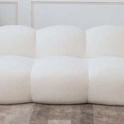 New 3 Seat Velvet Sponge Foam Couch.  91x41x30H.  White, Black, Pink, Light Blue.  Free Delivery!