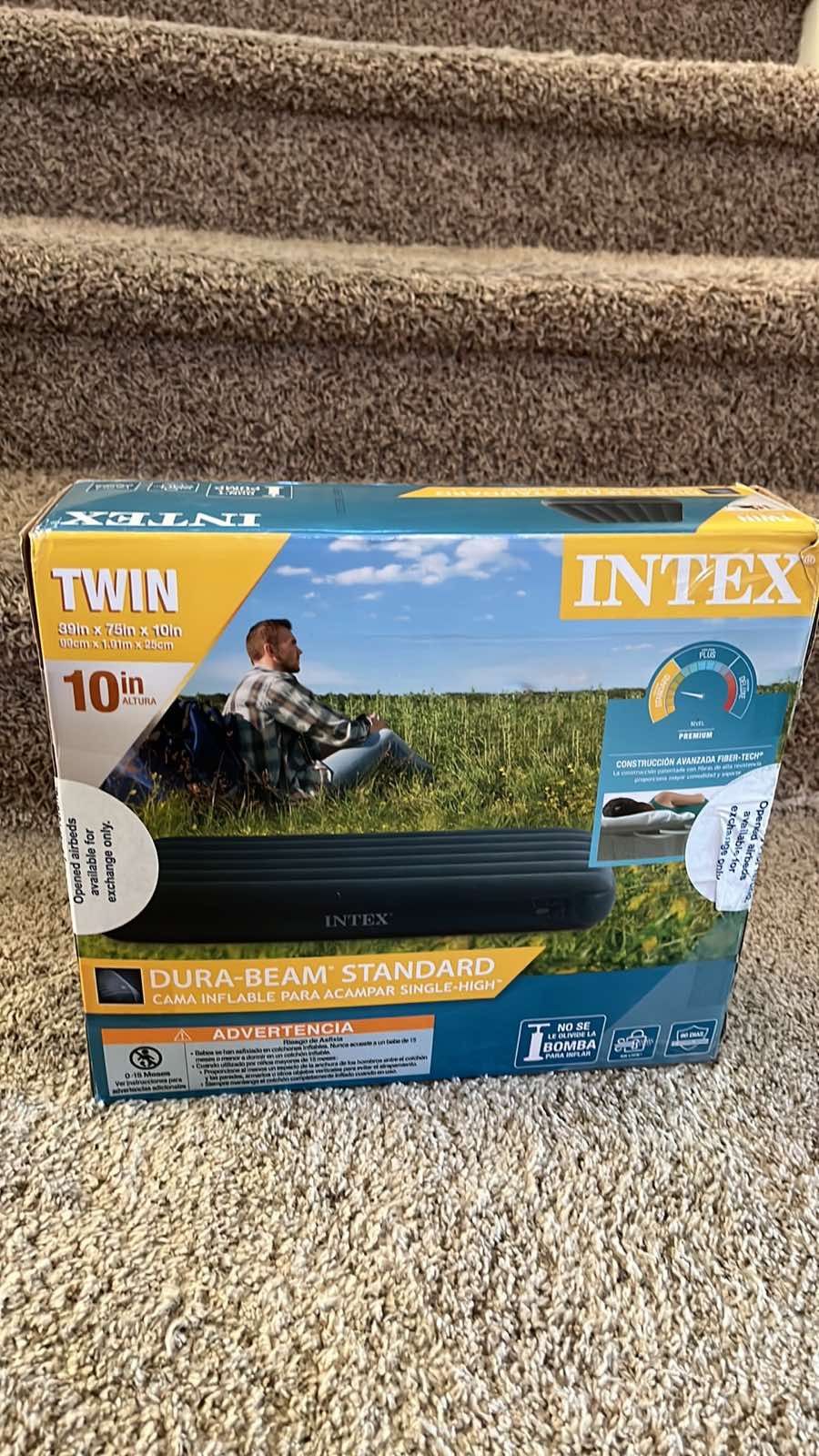 INTEX Dura-Beam Standard Prestige Air Mattress: Twin 10 in