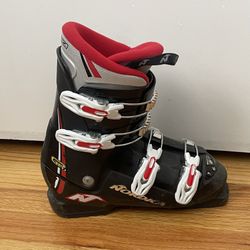 Nordica GP TJ Junior Youth Ski Boots - Size 7.5 / Mondo 25.5 / 290 mm Black Red