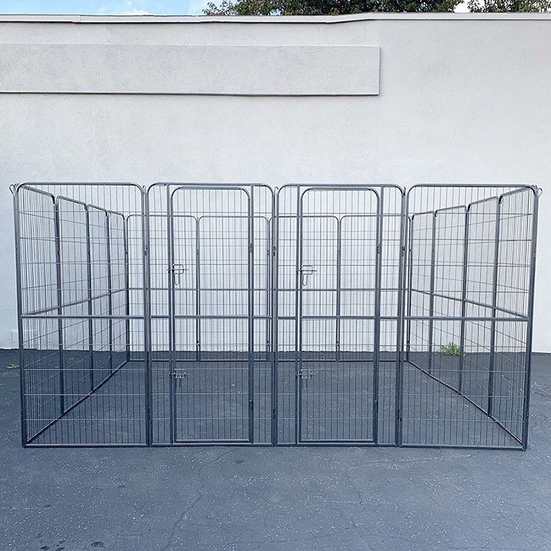 BRAND NEW $290 Dog 16 Panel Playpen, 10x10x5ft Tall Heavy Duty Pet Exercise Fence Crate Kennel Gate
