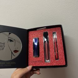 estee lauder holiday Night Lips The Red Lip gift set New In Box Full-size Lip